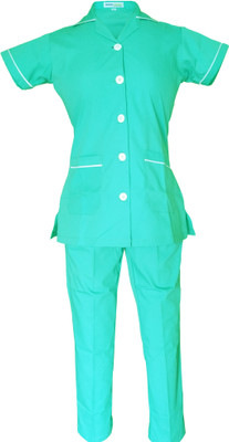 

LOYAL NEEDS Nursing uniform Light Green & White - M Shirt, Pant Hospital Scrub(Light Green M)