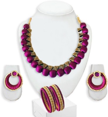 ambal Dori Pink Jewellery Set(Pack of 1)