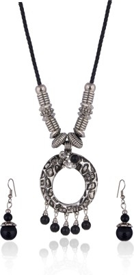 Adorn Zinc Black Silver Black, Silver Jewellery Set(Pack of 1)