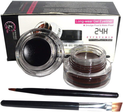 

ADJD PERFECT 2IN1 LONG WEAR AND SMUDGE PROOF GEL KAJAL EYELINER(BLACK AND BROWN)
