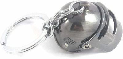 SN RACERS SILVER PUBG Level 3 SILVER Helmet Player's Unknown battlegrounds Key Chain Game Helmet Armor Model Key Chain Key Chain
