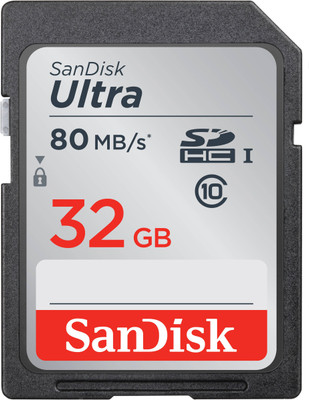 

SanDisk ULTRA SDHC UHS-I SD CARD 32 GB Ultra SDHC Class 10 80 MB/s Memory Card