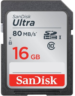 SanDisk SDHC UHS-I 16 GB Ultra SDHC Class 10 80 MB/s  Memory Card