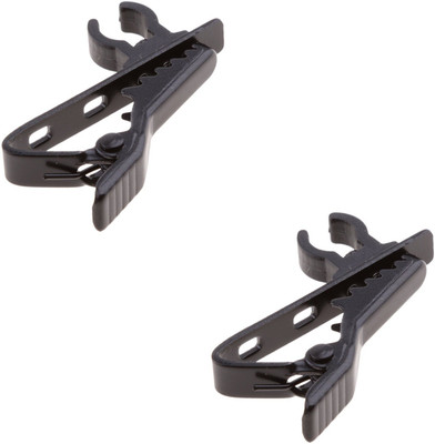 

Adhbhud Pack of 2 Mini Lavalier Microphone Clip Mic Clip(Black)