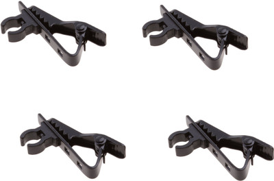 

Easypro Pack of 4 Microphone Tie Clip Collar Clip Holder Mic Clip(Black)