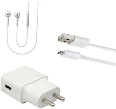 DAKRON Wall Charger Accessory Combo for Infinix Note 5 Stylus(White)