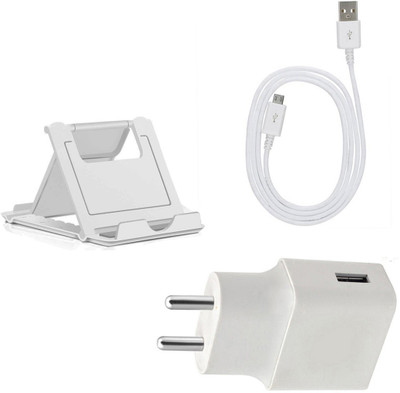 DAKRON Wall Charger Accessory Combo for Tecno Camon iAce 2X(White)