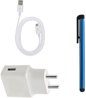 DAKRON Wall Charger Accessory Combo for Infinix Note 5 Stylus(White)