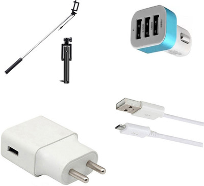 DAKRON Wall Charger Accessory Combo for Vivo Y93(White)