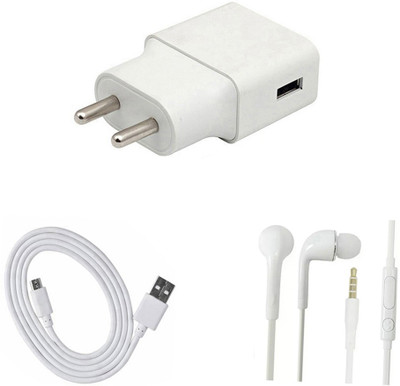 DAKRON Wall Charger Accessory Combo for HOMTOM H3(White)