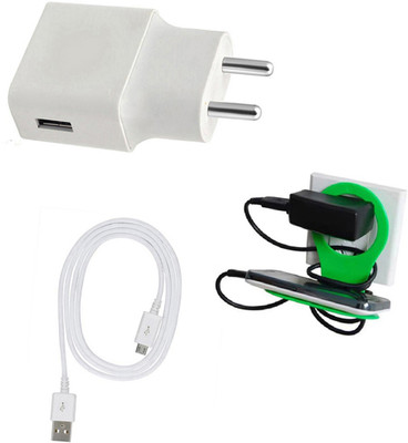 DAKRON Wall Charger Accessory Combo for HOMTOM H5(White)