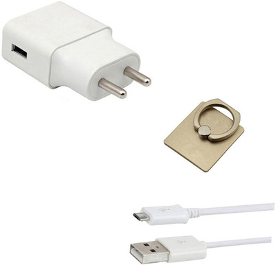 DAKRON Wall Charger Accessory Combo for Vivo Y91(White)