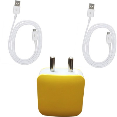 DAKRON Wall Charger Accessory Combo for Mobiistar C1 Shine(White)