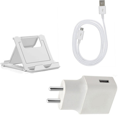 DAKRON Wall Charger Accessory Combo for Micromax Infinity N11(White)