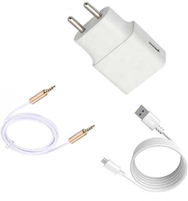 DAKRON Wall Charger Accessory Combo for Meizu C9(White)