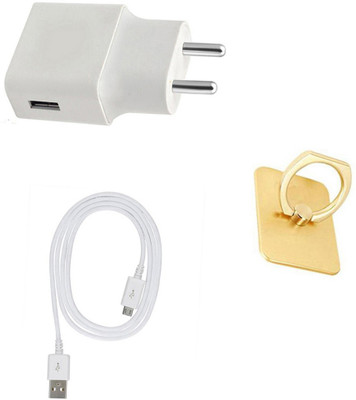 DAKRON Wall Charger Accessory Combo for Vivo Y95(White)