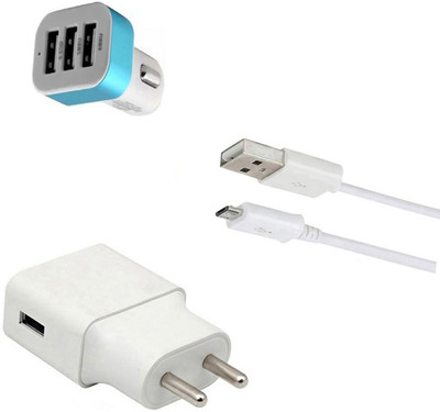 DAKRON Wall Charger Accessory Combo for Coolpad Mega 5C(White)