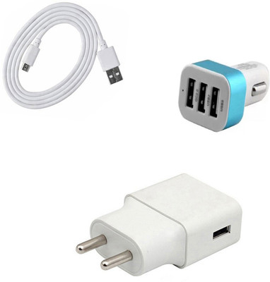 DAKRON Wall Charger Accessory Combo for OPPO K1(White)