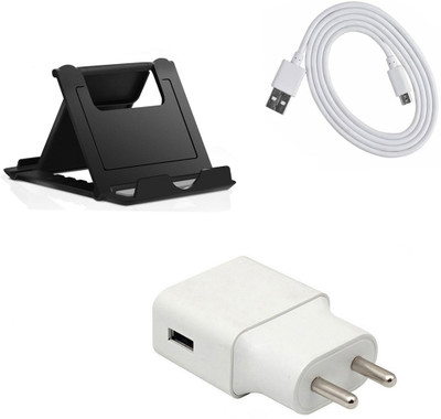 DAKRON Wall Charger Accessory Combo for Samsung Galaxy M10(White)