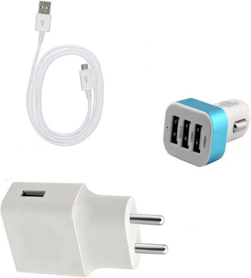 DAKRON Wall Charger Accessory Combo for Coolpad Mega 5(White)