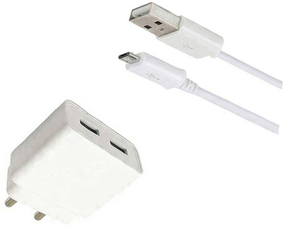 DAKRON Wall Charger Accessory Combo for Infinix Note 5 Stylus(White)