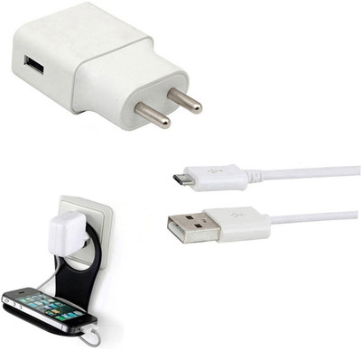 DAKRON Wall Charger Accessory Combo for Tecno Camon iAce 2X(White)
