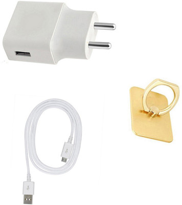 DAKRON Wall Charger Accessory Combo for Samsung Galaxy M10(White)