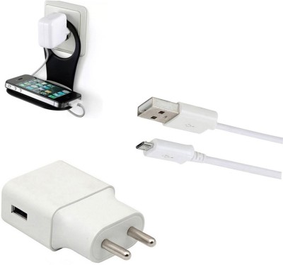 DAKRON Wall Charger Accessory Combo for Vivo Y93(White)