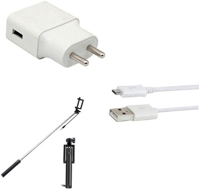 DAKRON Wall Charger Accessory Combo for Tecno Camon iAce 2X(White)