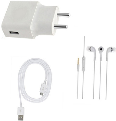 DAKRON Wall Charger Accessory Combo for XOLO Era 4X(White)