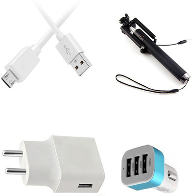 DAKRON Wall Charger Accessory Combo for OPPO R15 Pro(White)