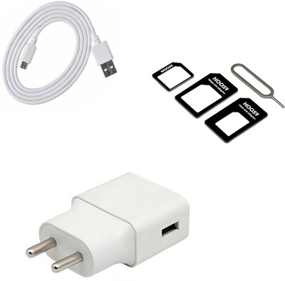 DAKRON Wall Charger Accessory Combo for Honor 8C(White)