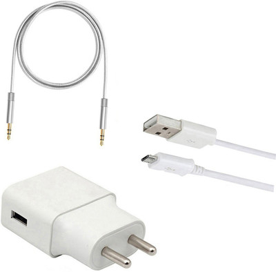 DAKRON Wall Charger Accessory Combo for Coolpad Mega 5C(White)