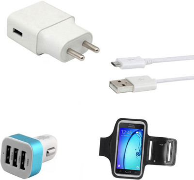 DAKRON Wall Charger Accessory Combo for Vivo Y91(White)