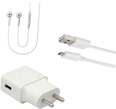 DAKRON Wall Charger Accessory Combo for Coolpad Mega 5C(White)