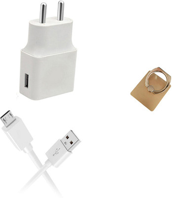 DAKRON Wall Charger Accessory Combo for OPPO A7(White)
