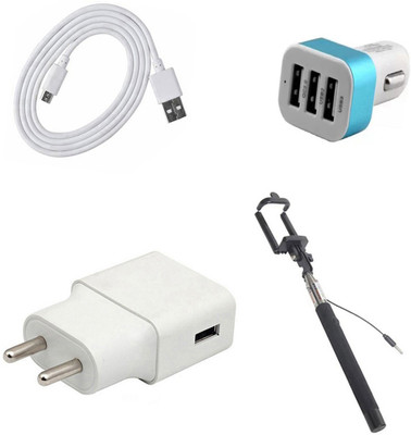 DAKRON Wall Charger Accessory Combo for OPPO K1(White)