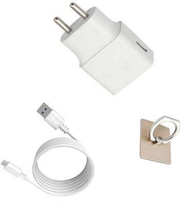 DAKRON Wall Charger Accessory Combo for Asus Zenfone Max Pro M2(White)