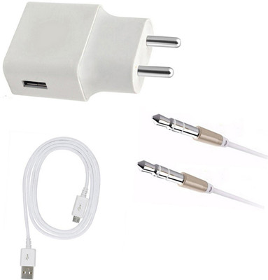 DAKRON Wall Charger Accessory Combo for XOLO Era 4X(White)