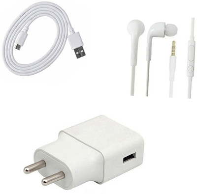 DAKRON Wall Charger Accessory Combo for OPPO K1(White)