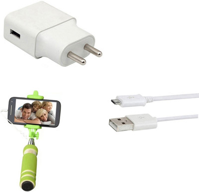 DAKRON Wall Charger Accessory Combo for Vivo Y91(White)