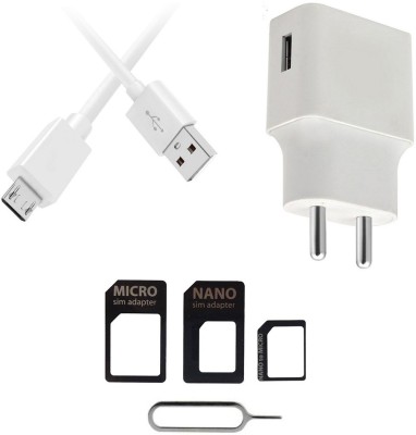 DAKRON Wall Charger Accessory Combo for Vivo Y81i(White)