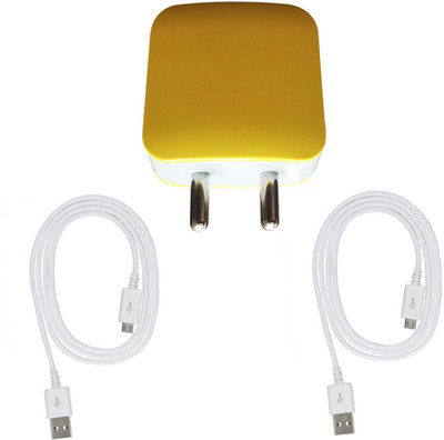 DAKRON Wall Charger Accessory Combo for Micromax Infinity N11(White)