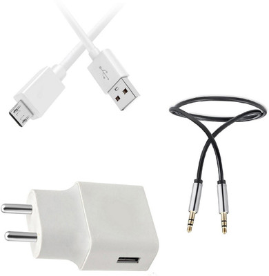 DAKRON Wall Charger Accessory Combo for OPPO R15 Pro(White)