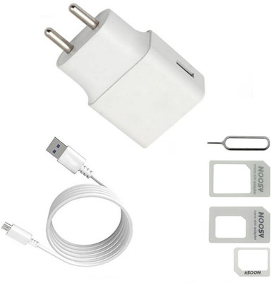 DAKRON Wall Charger Accessory Combo for OPPO A7(White)