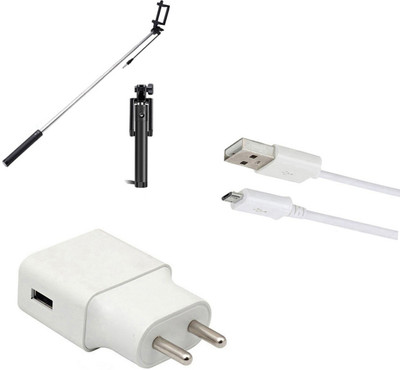 DAKRON Wall Charger Accessory Combo for Infinix Note 5 Stylus(White)
