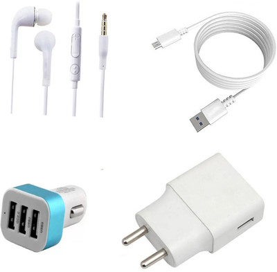 DAKRON Wall Charger Accessory Combo for Asus Zenfone Max M2(White)