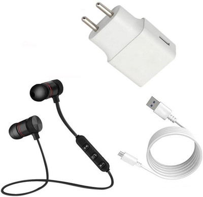 DAKRON Wall Charger Accessory Combo for OPPO A7(White)