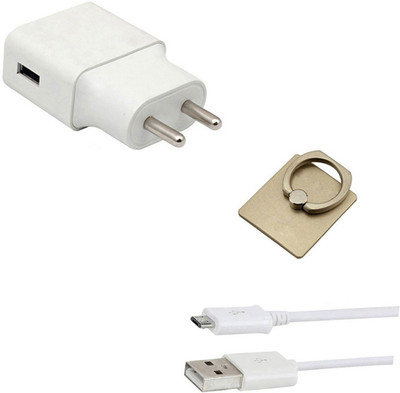 DAKRON Wall Charger Accessory Combo for Tecno Camon iAce 2X(White)