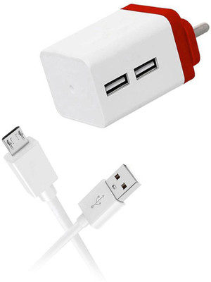 DAKRON Wall Charger Accessory Combo for OPPO A7(White)